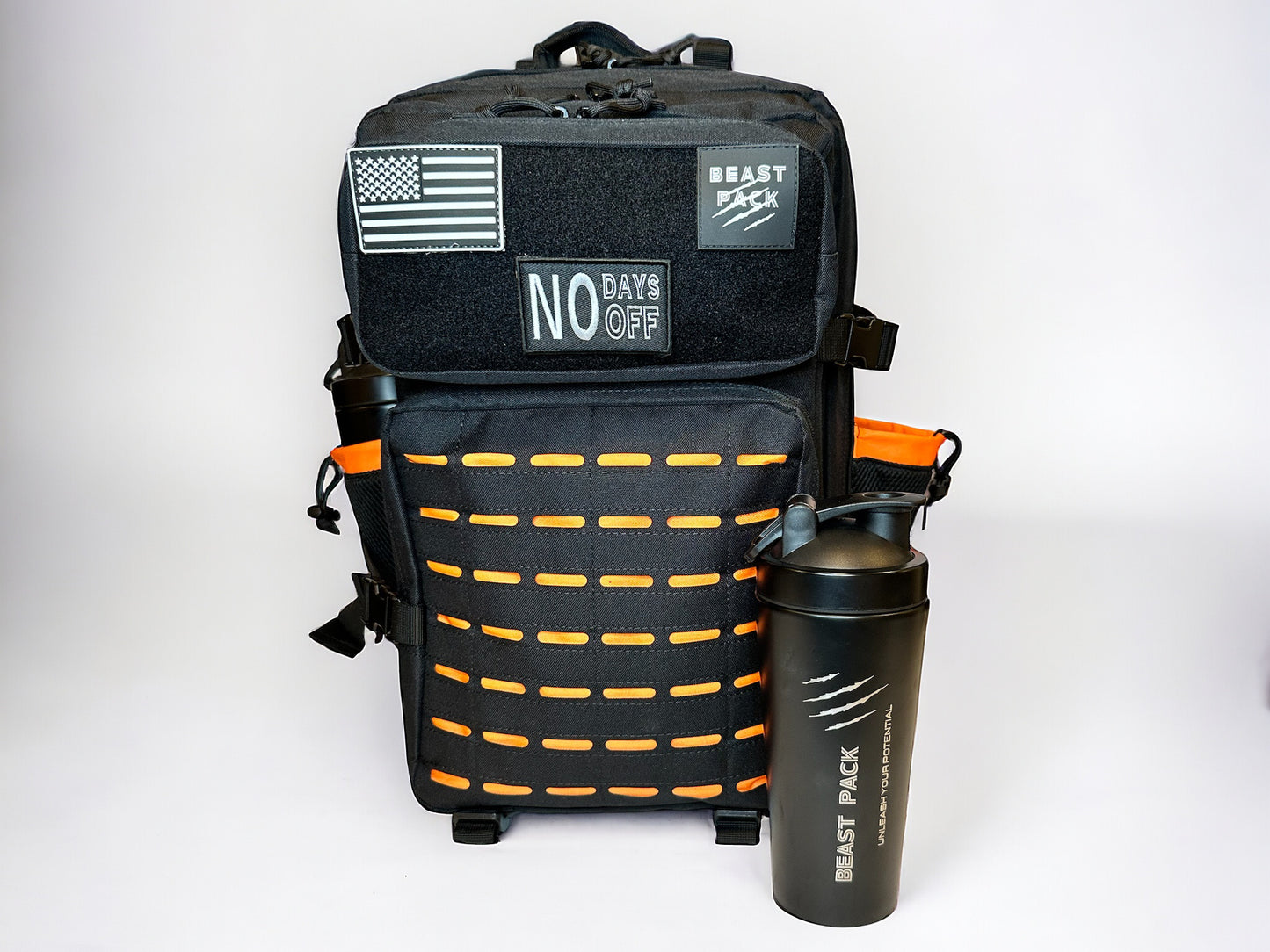 BEASTPACK Black and orange 45L